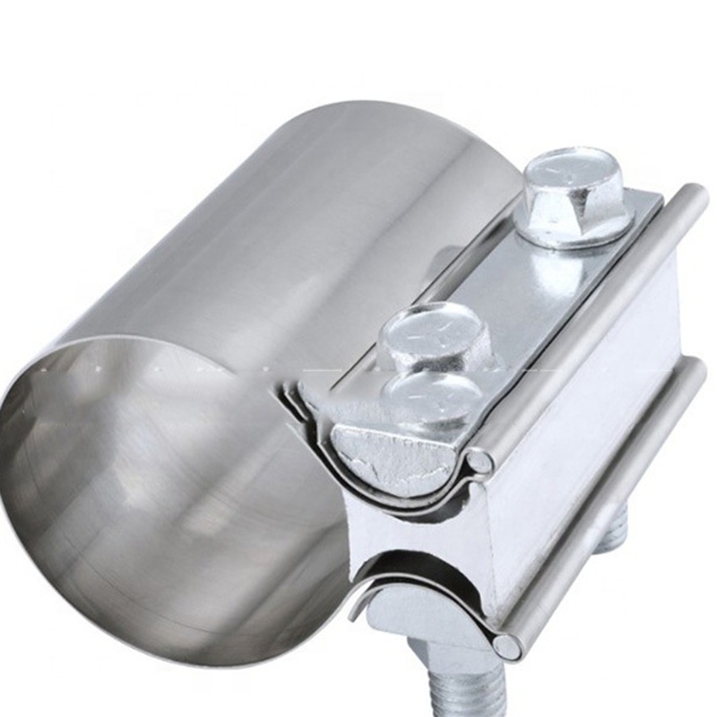 Abrazadera de tubo de escape Universal para coche, aro de garganta de cola modificado de acero inoxidable, 2,5 pulgadas, 63MM