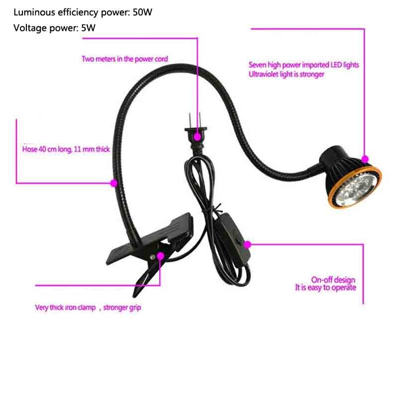 50w 70w bølgelængde 365nm 395nm 405nm uv uf søm tørretumbler led uv klæbende lysegrøn olie lilla manicure lys til gel lak