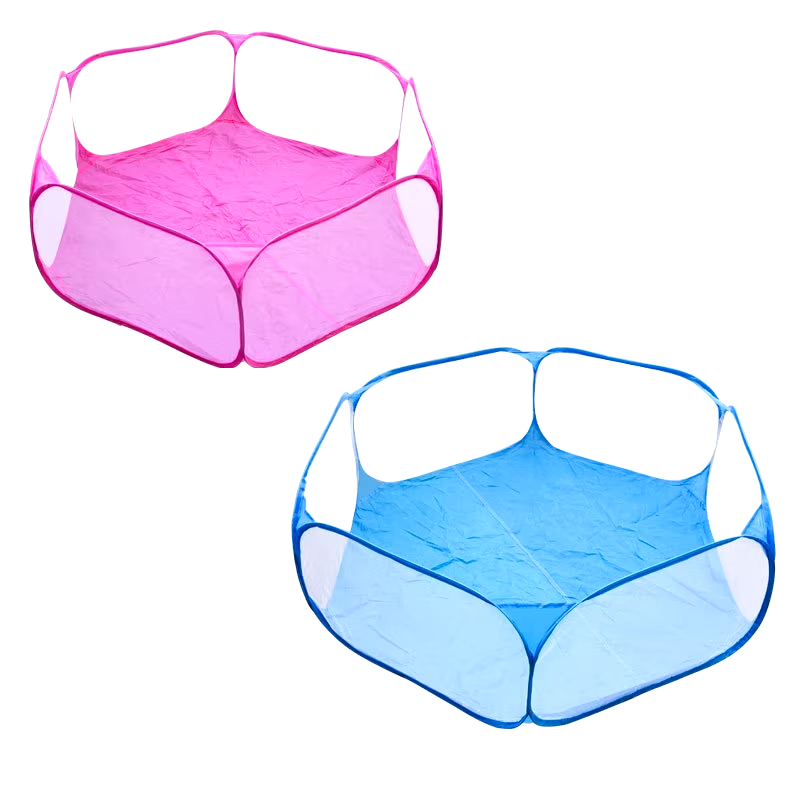Tente Transparente Pliable Portable pour Animaux de Compagnie, Petit Parc pour Chat et Chien, Clôture de Cour Ouverte pour Hamster et Lapin
