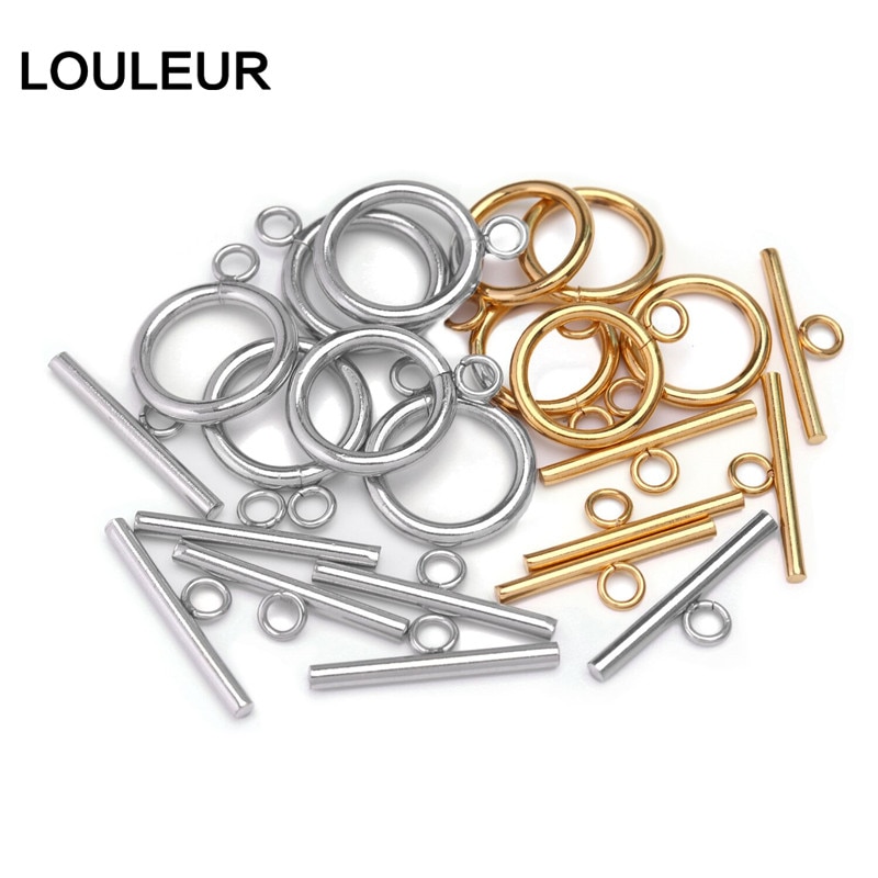 Cierres OT de acero inoxidable para pulsera, conectores de cierre de palanca para pulsera DIY, collar, accesorios de joyería, suministros para hacer al por mayor