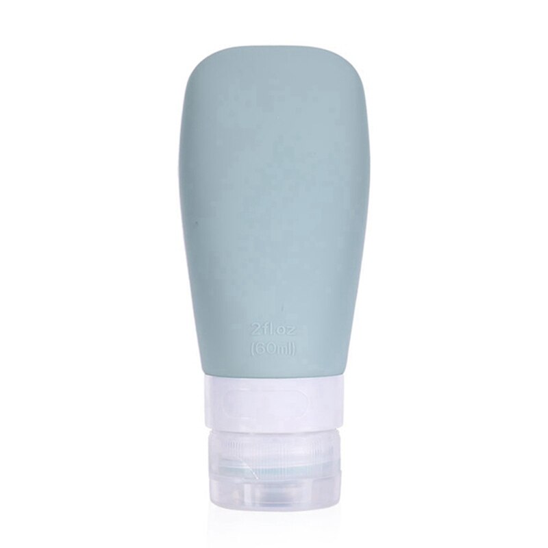 1 stk 60ml 90ml genopfyldelig silikone flaske rejse shampoo flaske lotion rejse pakning presse flasker bærbar kosmetik beholder: Gr1 60ml