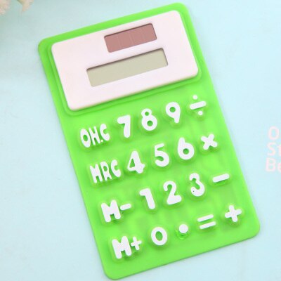 Korea Briefpapier Slim Credit Card Solar Power Pocket Mini Calculator Kleine Rekenmachine Zachte Deli Rekenmachine: Paars