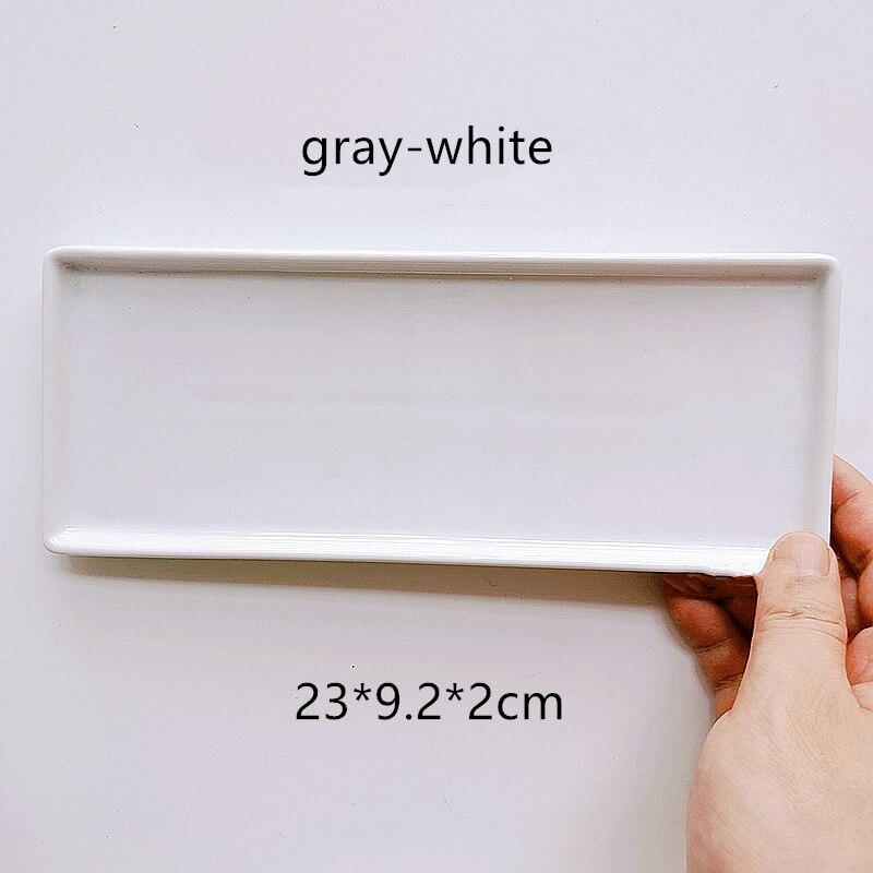 Ceramic palette Watercolor Painting Dish White Porcelain Color Palette Art Supplies Office profession painting Ceramic supplies: 23 x 9.2 x 2cm