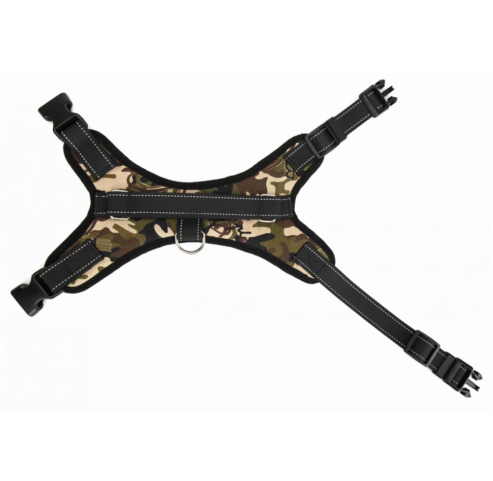 Nylon robuste chien collier de harnais pour animaux de compagnie réglable rembourré Extra grand moyen petit chien harnais gilet Husky chiens fournitures