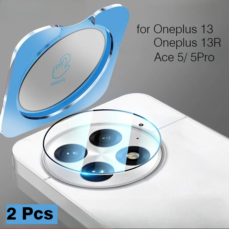 Protecteur d'objectif de caméra pour OnePlus 13 1 + 13 One Plus 13R ACE 5 Pro, 2 pièces, Installation de localisation de couvercle d'objectif en verre trempé