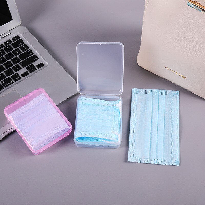 Mask Storage Box PP Silver Ion Disinfection Portable Mask Holder Organizer Face Masks Container Dustproof Mask Case