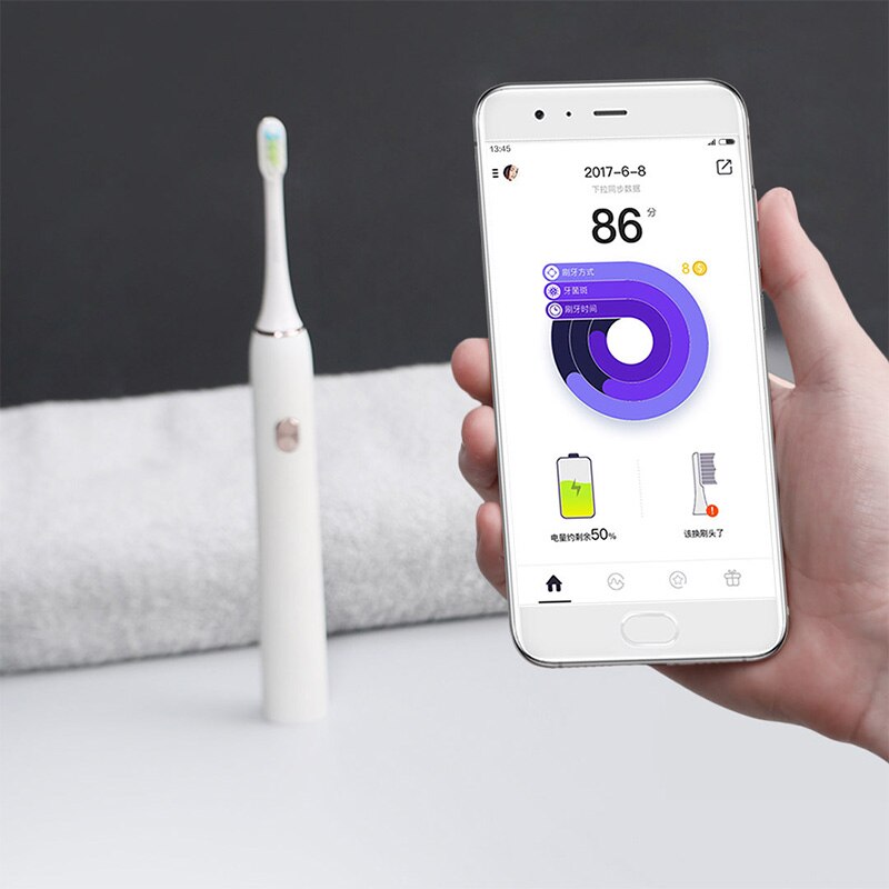 Xiaomi Soocas X3 cepillo de dientes eléctrico sónico mejorado impermeable Ultra sónico cepillo de dientes automático USB recargable para Mijia