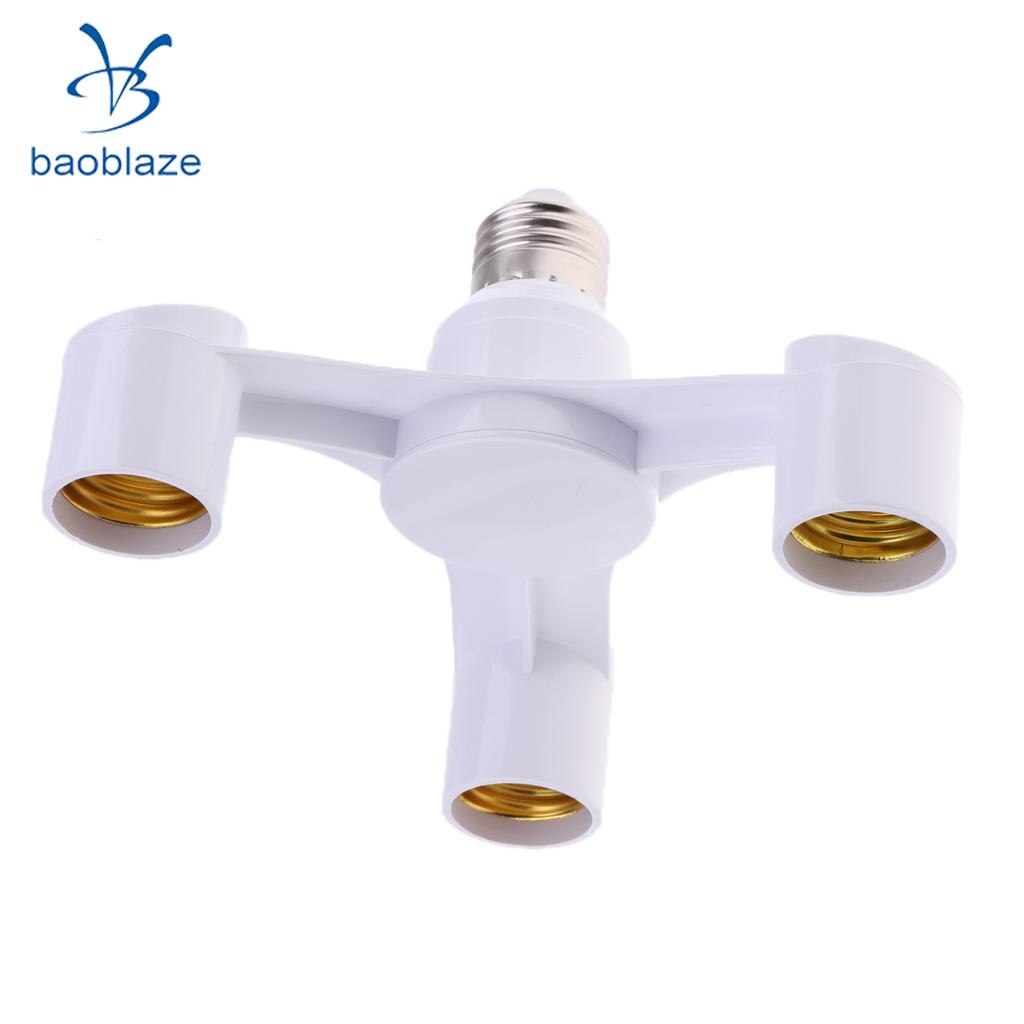 E27 Light Bulb Lamp Adapter Houder Converter Socket Base Splitter 3/4/5/6/7 In 1