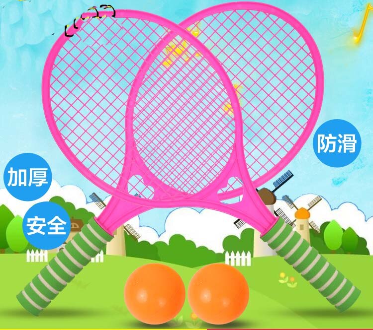racket suit Ball Toys Young Children Beginners Baby Tennis Racket Children's Badminton Suit The Outdoor Unisex Plastic 8-11