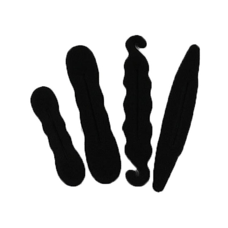 4pcs/set magic foam sponge Clip Bun curler braider hairstyle twist maker tool Dount Twist Hair Accessories Styling: 4pcs