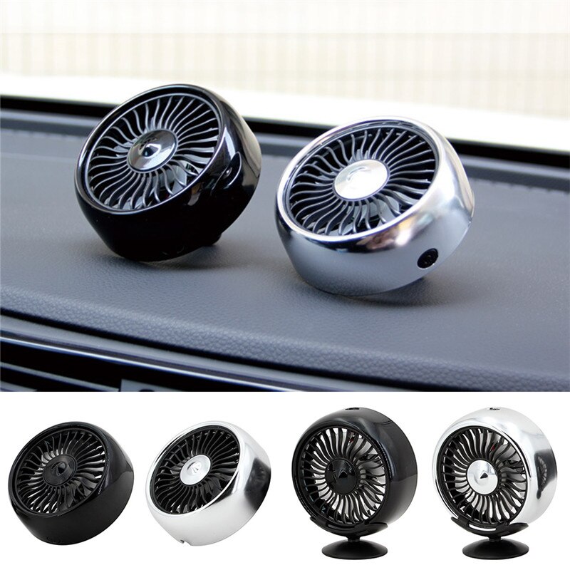 12V Elektrische Auto Ventilator 360 Graden Draaibaar 2 Speed Dual Hoofd Auto Auto Koeling Air Circulatiepomp Fan Voor Van suv Rv Boot Auto