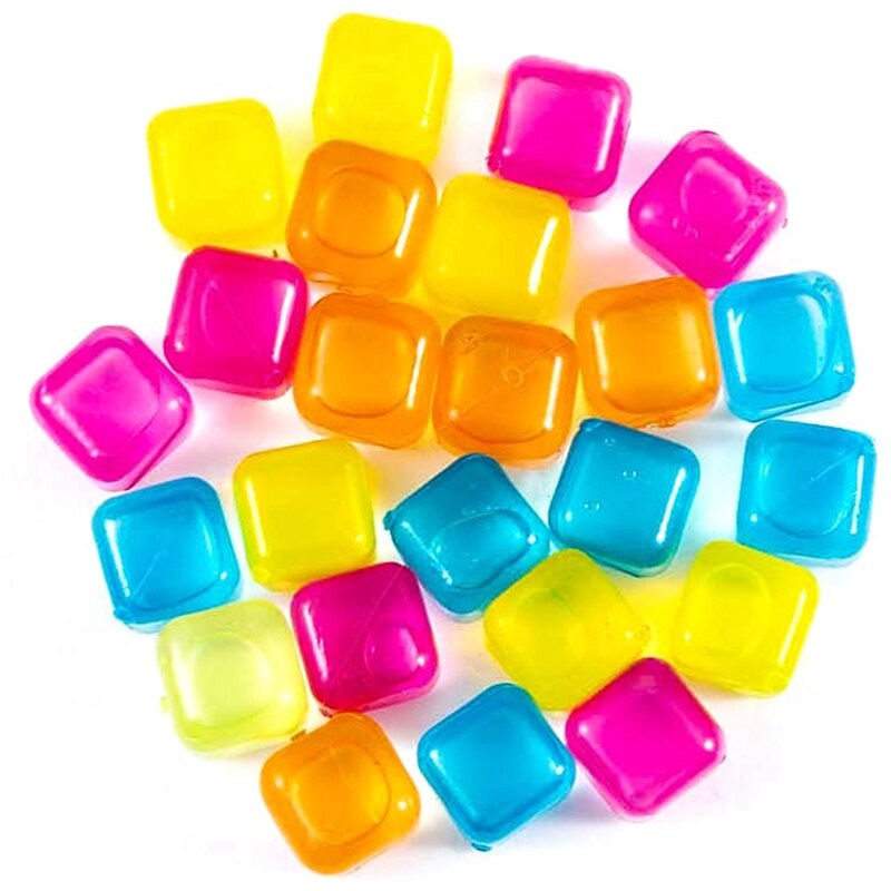 Reusable Ice Square For Drinks, Plastic Ice Cubes, Refreezable,Washable Dry Ice For Drinks Quick And Easy To Use: Beige