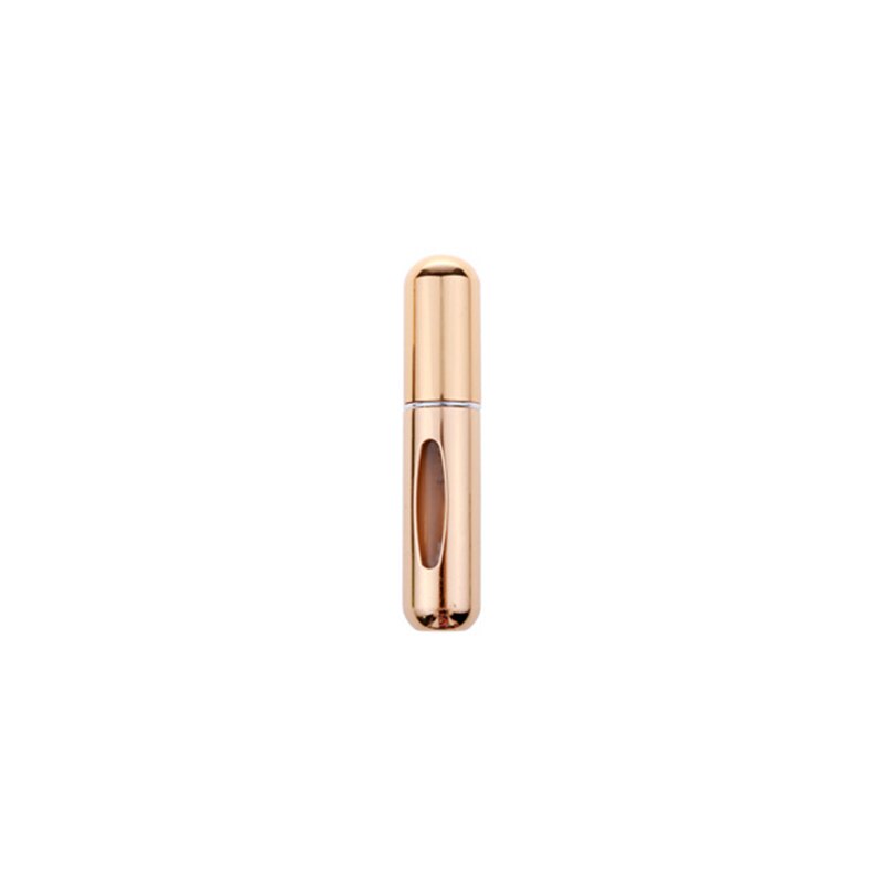 Bottom-filled Metal Shell 5ml Perfume Bottle Dropper Portable Sample Bottles Frosted Perfume Points Bottling Oil Bottle: Bright Gold