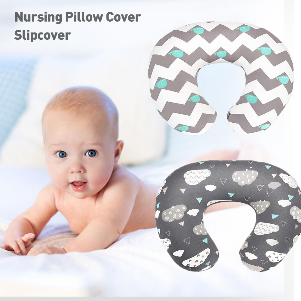 2PCS Baby Nursing Pillows Maternity Baby U-Shaped Breastfeeding Pillow Infant Cuddle Cotton Feeding Waist Cushion