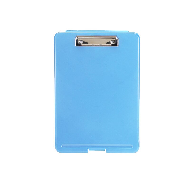 Multifunctional A4 Wordpad File Folder Writing Board Clip With Pen Slot Desktop Organizer Storage Box Stationery: blue