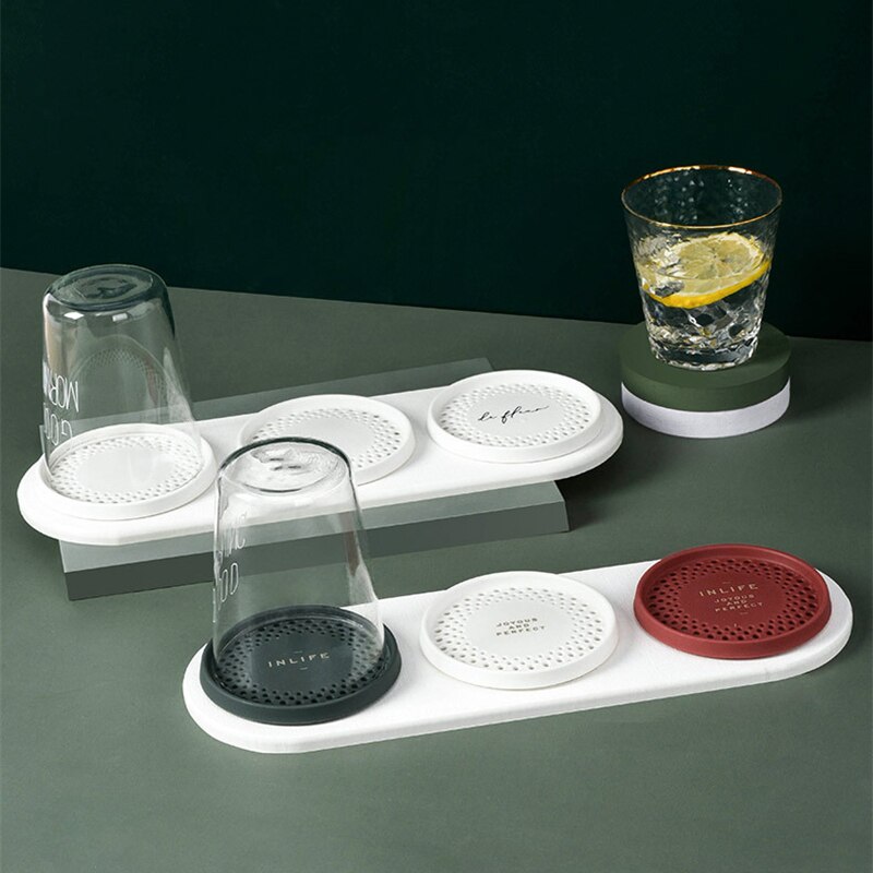 Multifunction Diatom Mud Drain Cup Holder Water Cup Upside Down Storage Rack Kitchen Rack For Kitchen Living Room