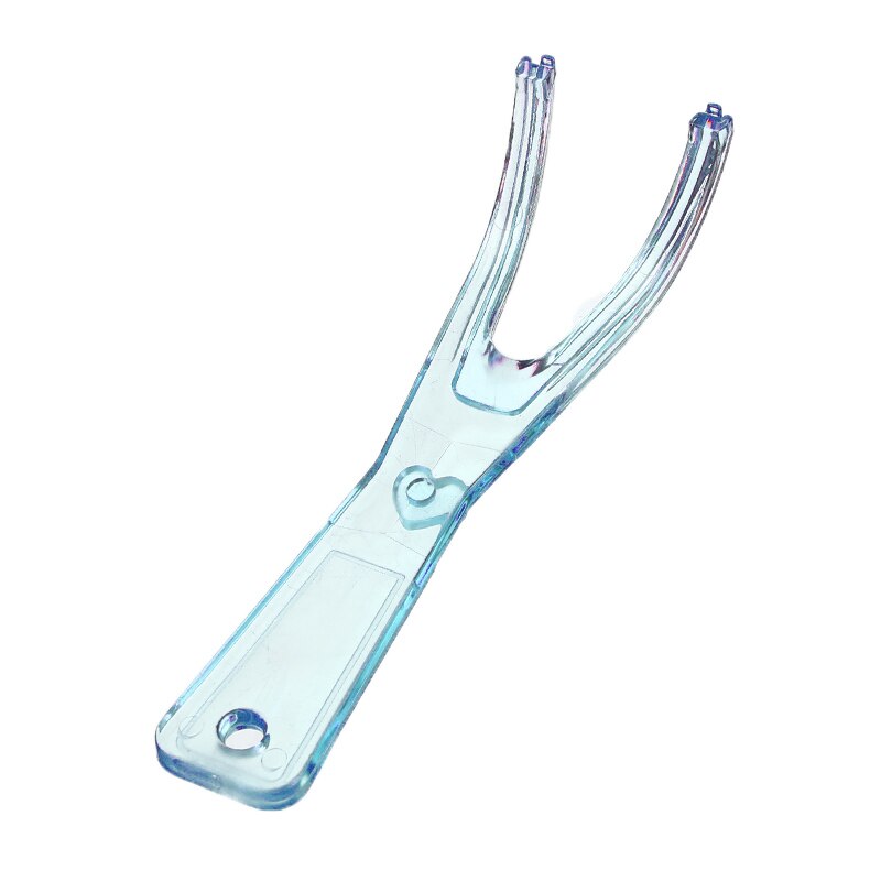 1 sæt tandtrådsholder hjælpe mundhakke tænder pleje interdental holdbare tænder rengøring ånde frisk mundplejeværktøj: Blå