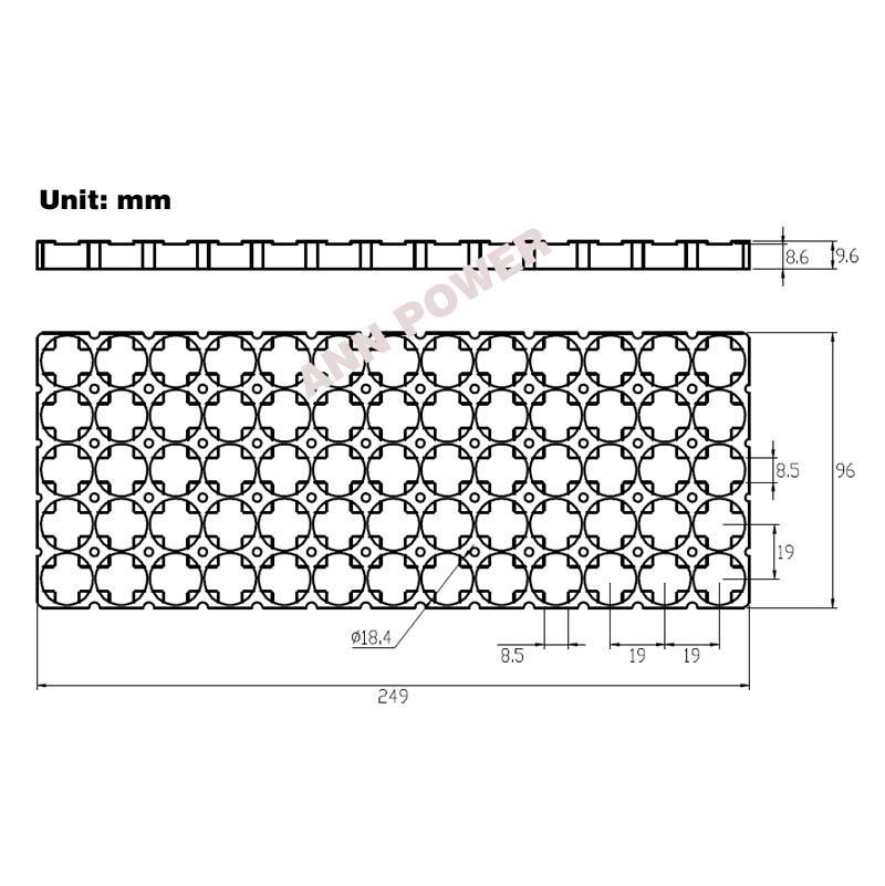 5*13 (5P13S) 18650 batterijhouder en pure nikkel Voor 13 S 48 V 10Ah 15Ah lithium accu 5P13S houder fabriek supply