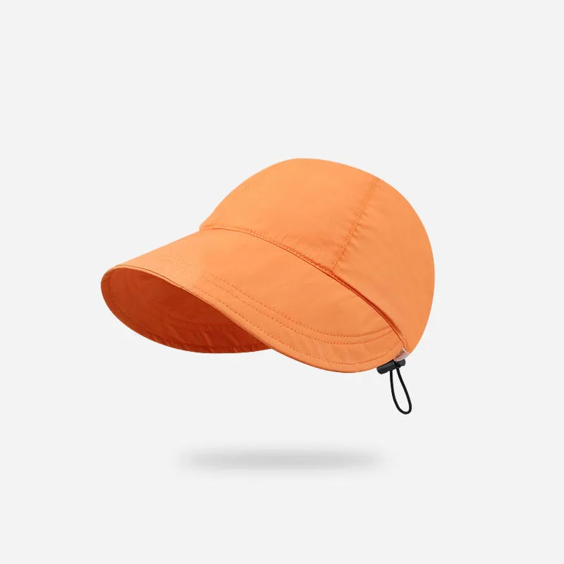 Wide Brim Fisherman Sun Hat Foldable Drawstring Adjustable Caps for Men Women Beach Hats Summer Quick-drying Visors Cap: Red