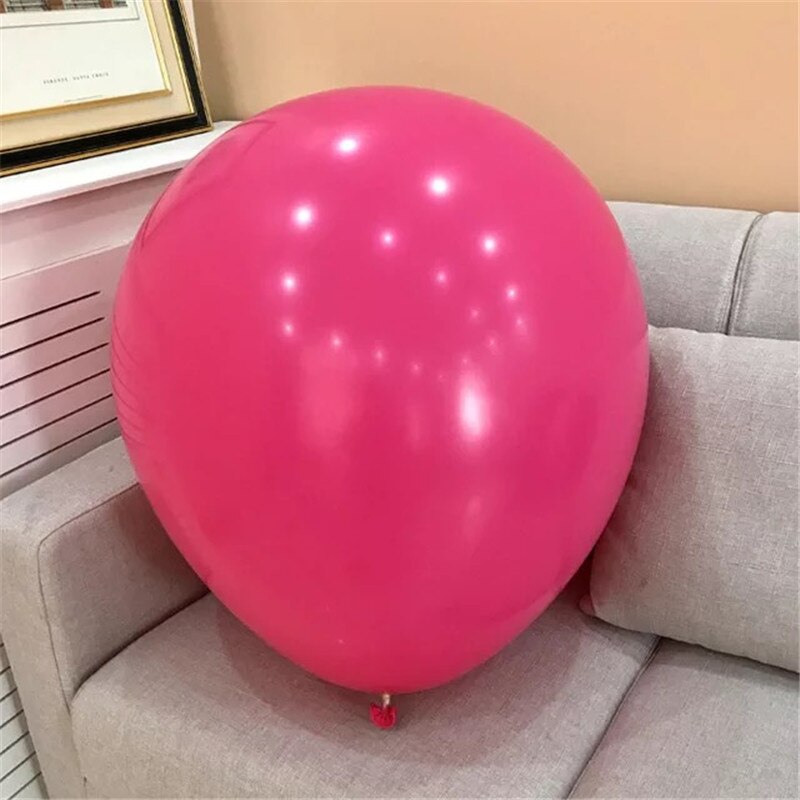 36inch Giant White Pink Latex Air Helium Balloon Big Round Inflable Golobs Wedding Birthday Party Decoration Baby Shower Balls: RoseRed