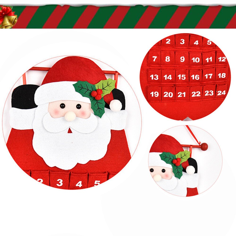 2PC Cartoon Advent Calendars Christmas Old Man Snow Man Deer Calendar Advent Countdown Calendar christmas decorations for home F