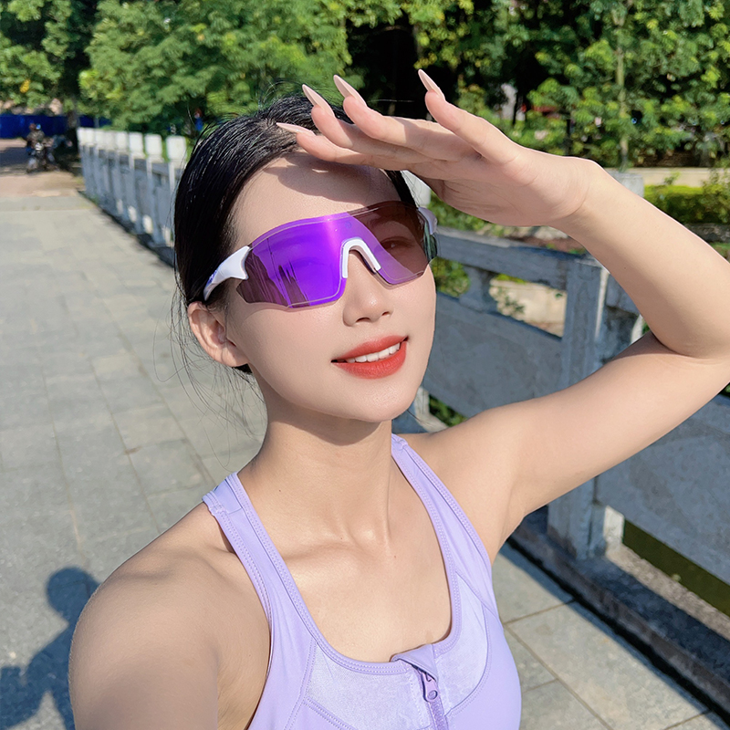 S&M Photochromic Glasses Marathon Sports Change Windproof Glasses Cycling Sunglasses Women's Bicycle Glasses UV400 Goggles