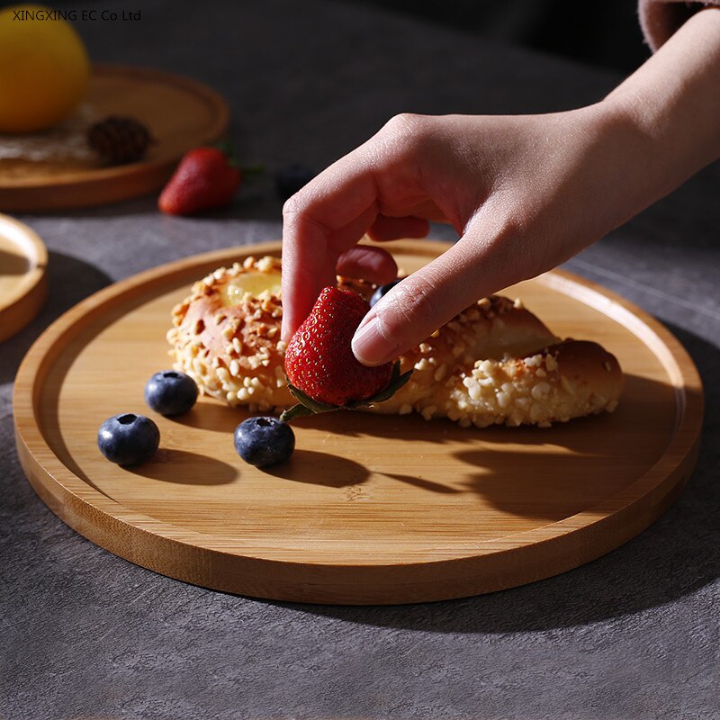 Cake Display Tray, Bread Dessert Tray with Transparent Glass Cover, Simple Multifunctional Cake Accessory Fruit Tray