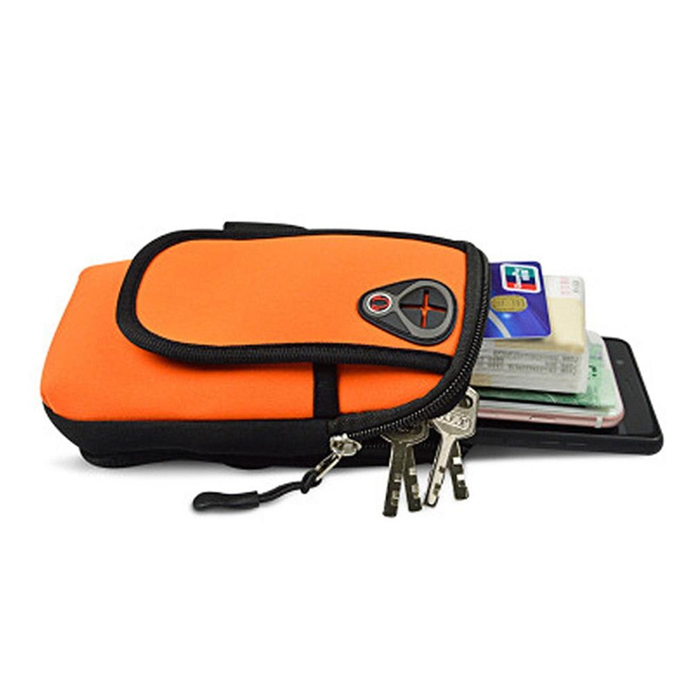 Universelle armbandtasche mit reißverschluss, sport-laufarmband-hülle für smartphones (iphone, android, samsung) bis 6 zoll