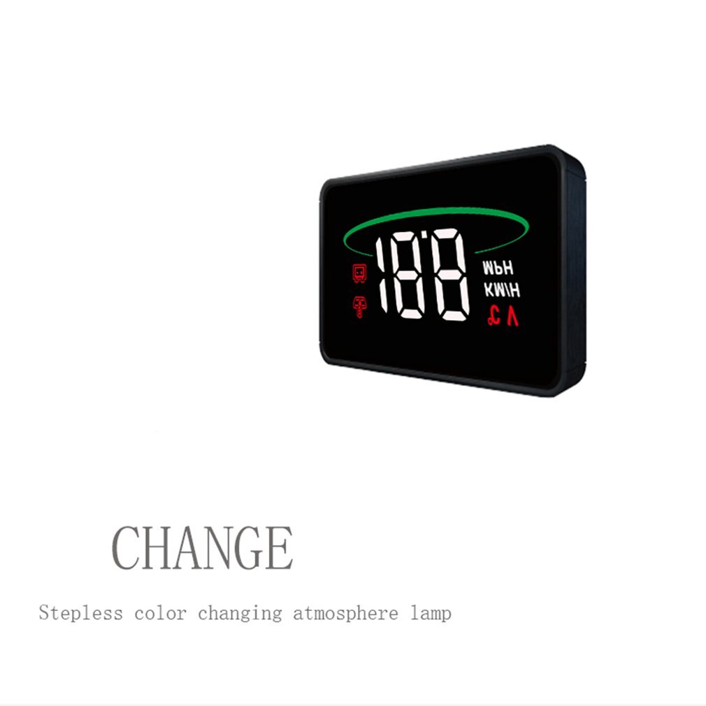 L2 Hud Head-Up Display Multifunctionele Water Temperatuur Per Uur Obd Auto Display Kleur Veranderende Sfeer Licht