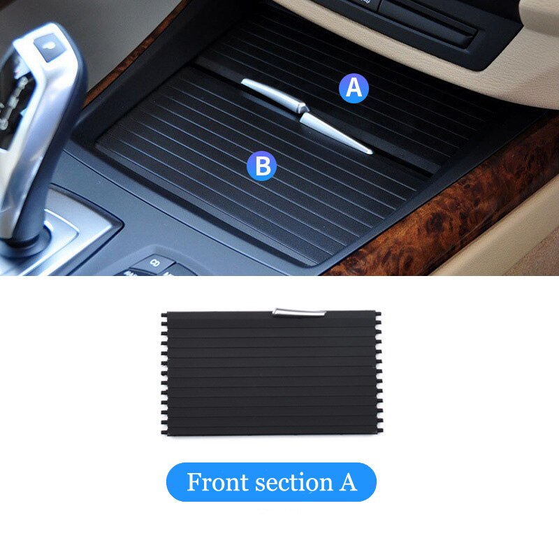 Car Drinks Holders Car Centre Console Cup Holder Slide Roller Blind Cover For BMW X5 E70 X6 E71 2007 Auto Accessories: Front section A