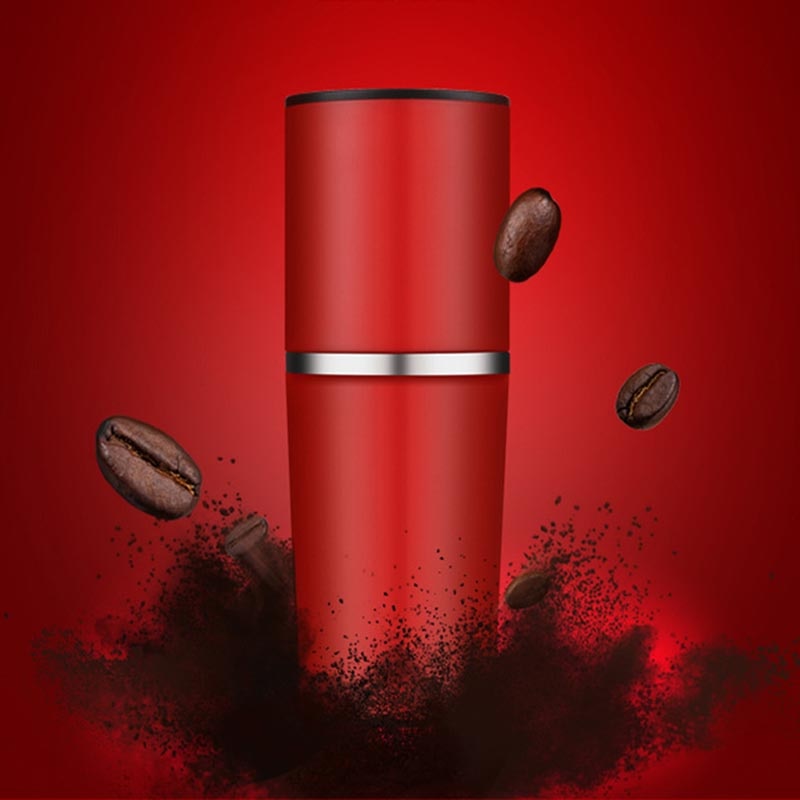 4 in 1 manuel kaffemaskine kaffebønnekværn mølle håndtryk bærbar espressomaskine kaffepresse flaske kande rejsebrug