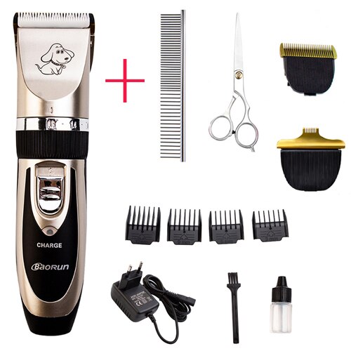 Rechargeable Pet Cat Dog Hair Trimmer Grooming Kit Horse Electrical Clipper Shaver Set Haircut Machine: full kit F