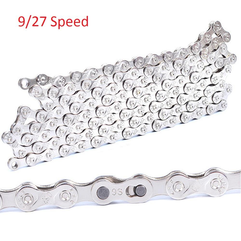 Compatibility Bike Chain Stainless Steel Link Mountain Road Bicycle Full Plating Chain: Yellow