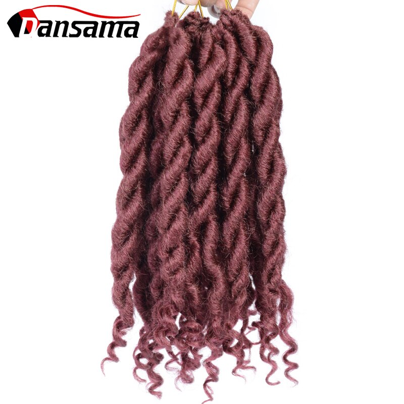 Dansama Godin Faux Locs Haak Hair Synthetisch Haar Gehaakte Vlechten Hair Extensions 12 Inch Blond Zwart Ombre Voor Vrouwen Mannen
