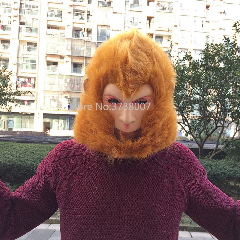 Reis Naar Het Westen Prestaties Aap Koning Kostuums Masker Hericium Halloween Party Kostuums Caps Zon Wukong Masker