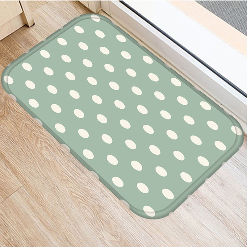 1 st 40*60cm rand blomma prickar mönster halkskyddande mocka matta dörrmatta dörrmatta utekök vardagsrum golvmatta matta 48287: 2dd-48287-005