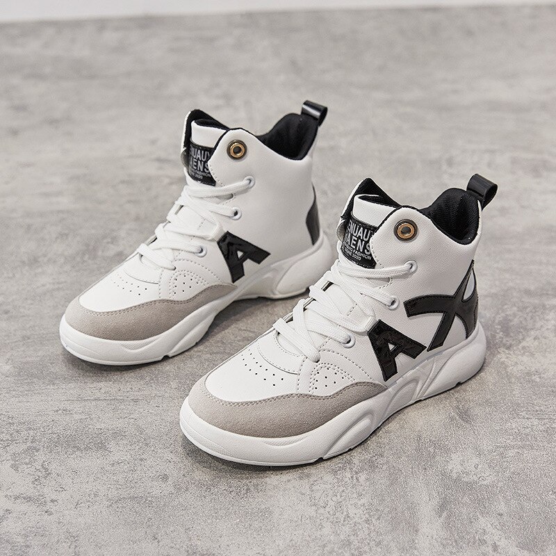 Dames winter hardloopschoenen bekroond vrouwelijke toning sneakers ademende casual sneakers voor dames hoge top sportschoenen: Zwart / Eur maat 35