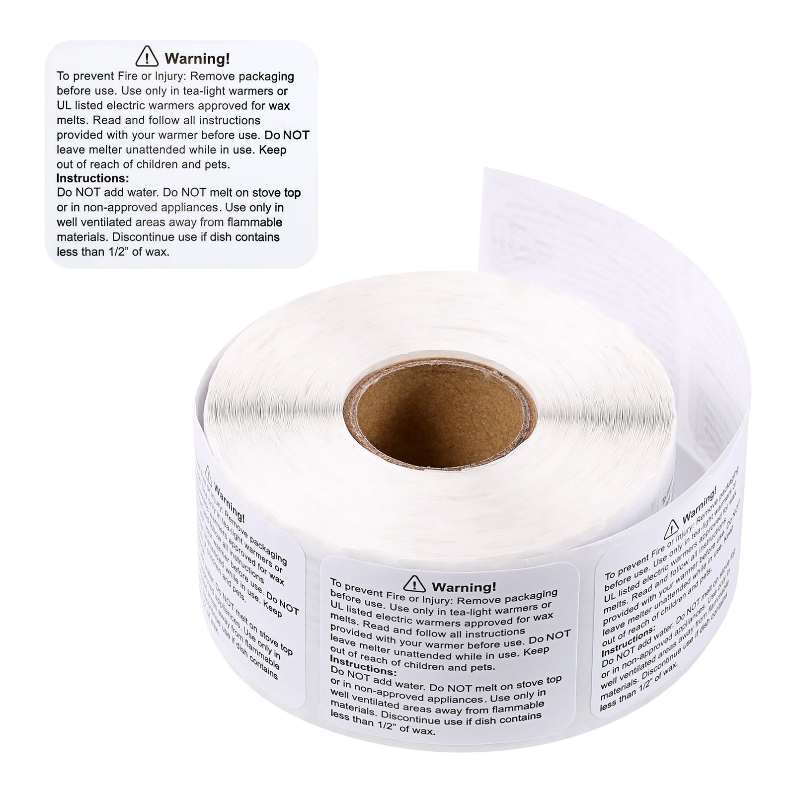 500pcs/roll Candle Warning Label Candle Jar Container Sticker Waterproof Candle Safety Label Vow Sticker Label 3.8cm: 3