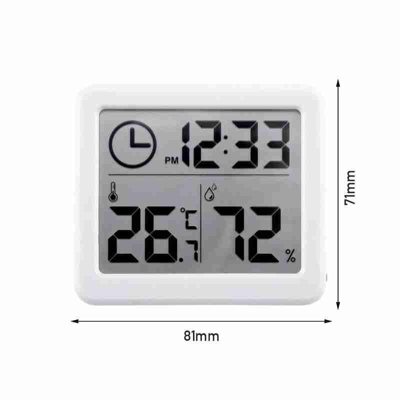 Digital Wall Clock Indoor Smart Electronic Digital Humidity Thermometer LCD Hygrometer wall clock