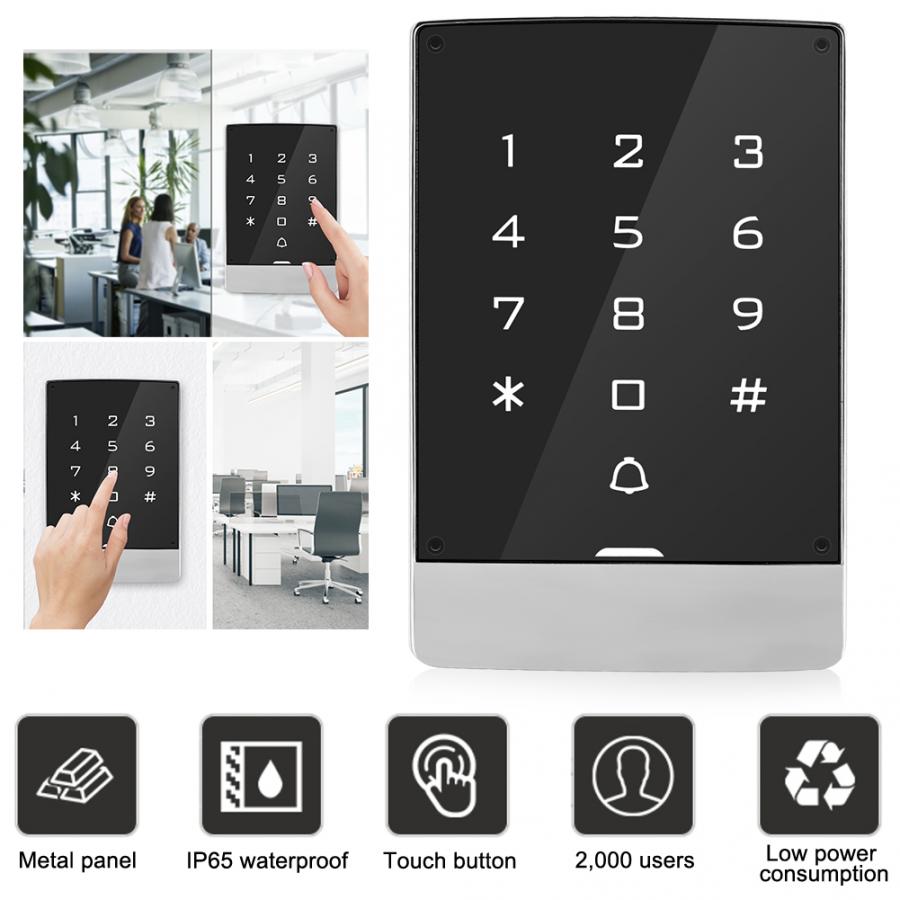 125 khz rfid pääsyohjainta  ip65 vedenpitävä wiegand 26 näppäimistön salasana oven avaaja näppäimistö ovi merkintä