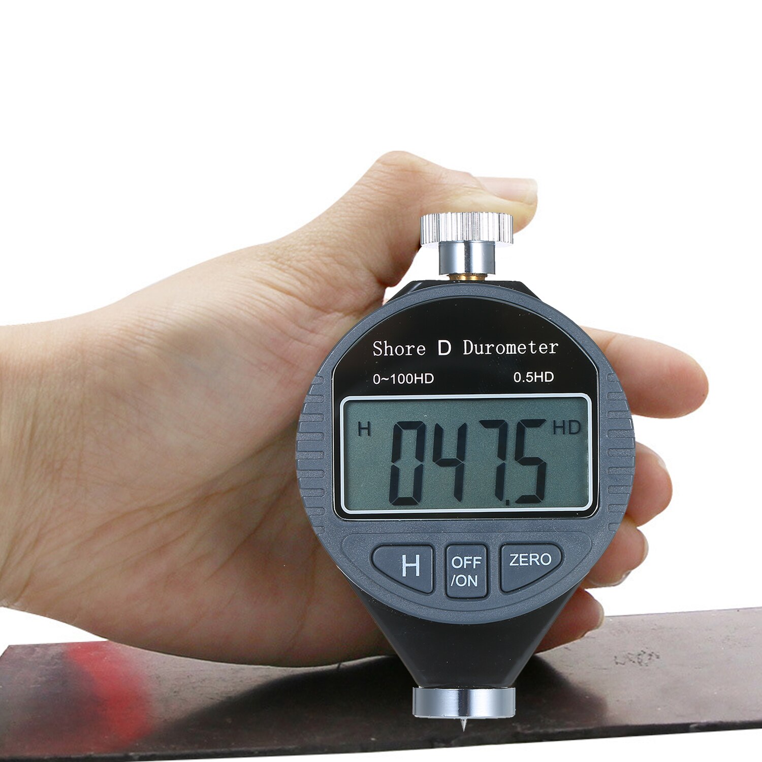 Portable 0-100HA Shore A Hardness Tester Meter Digital Durometer Scale for Rubber Silica Gel Leather with Large LCD Display
