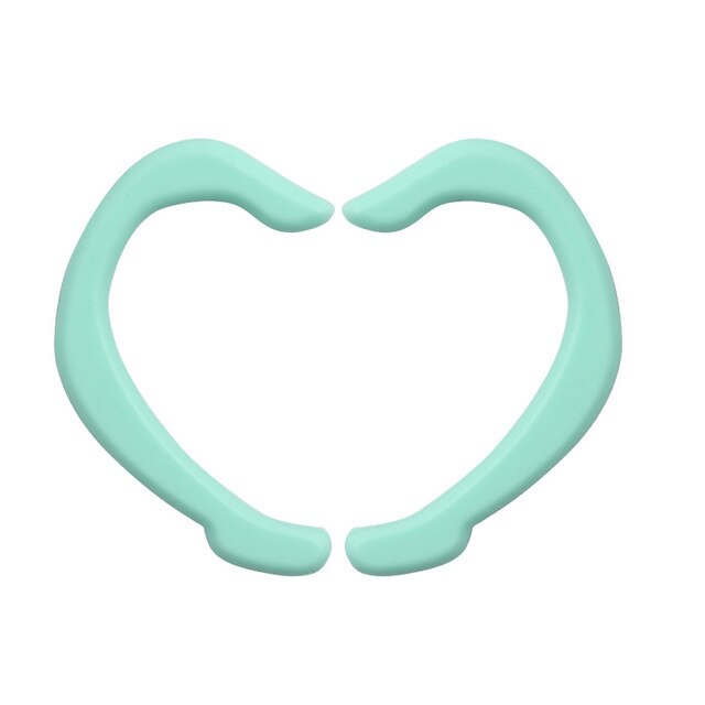 Mascarilla Universal de Gel de sílice, orejeras de silicona reutilizables, ganchos para las orejas cómodos, suministros de gancho, 1 par: Blue