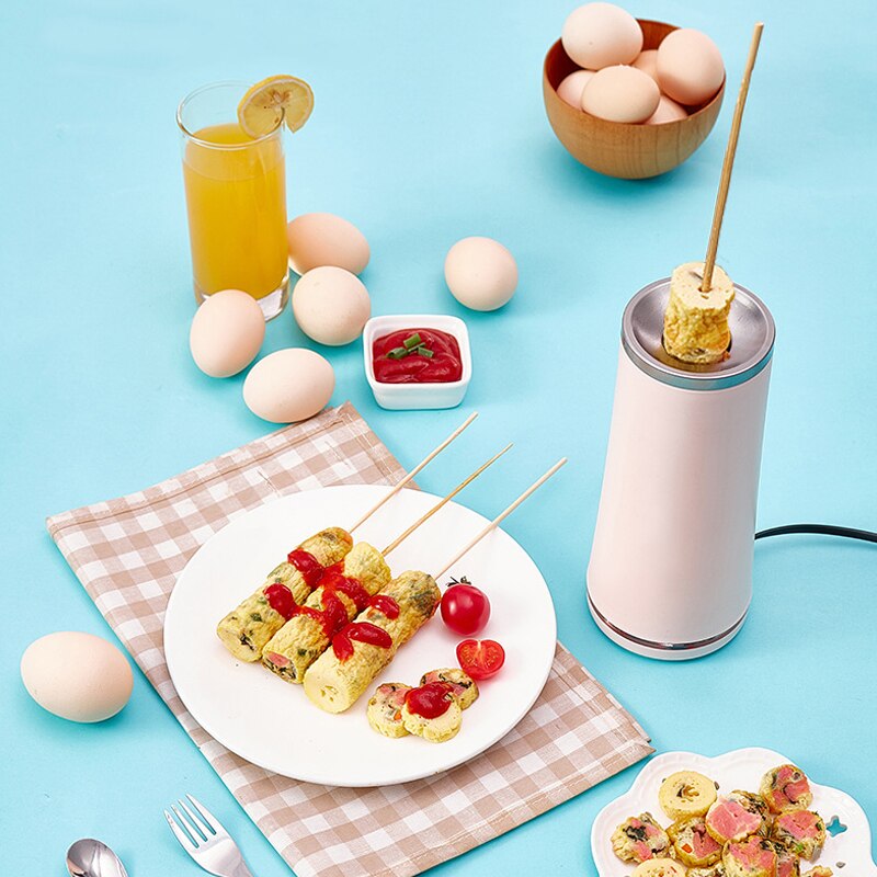 Edtid elektrisk mini enkel äggrulle maker kopp frukost dubbel omelett master stekt ägg korv rull ägg panna maskin 220v