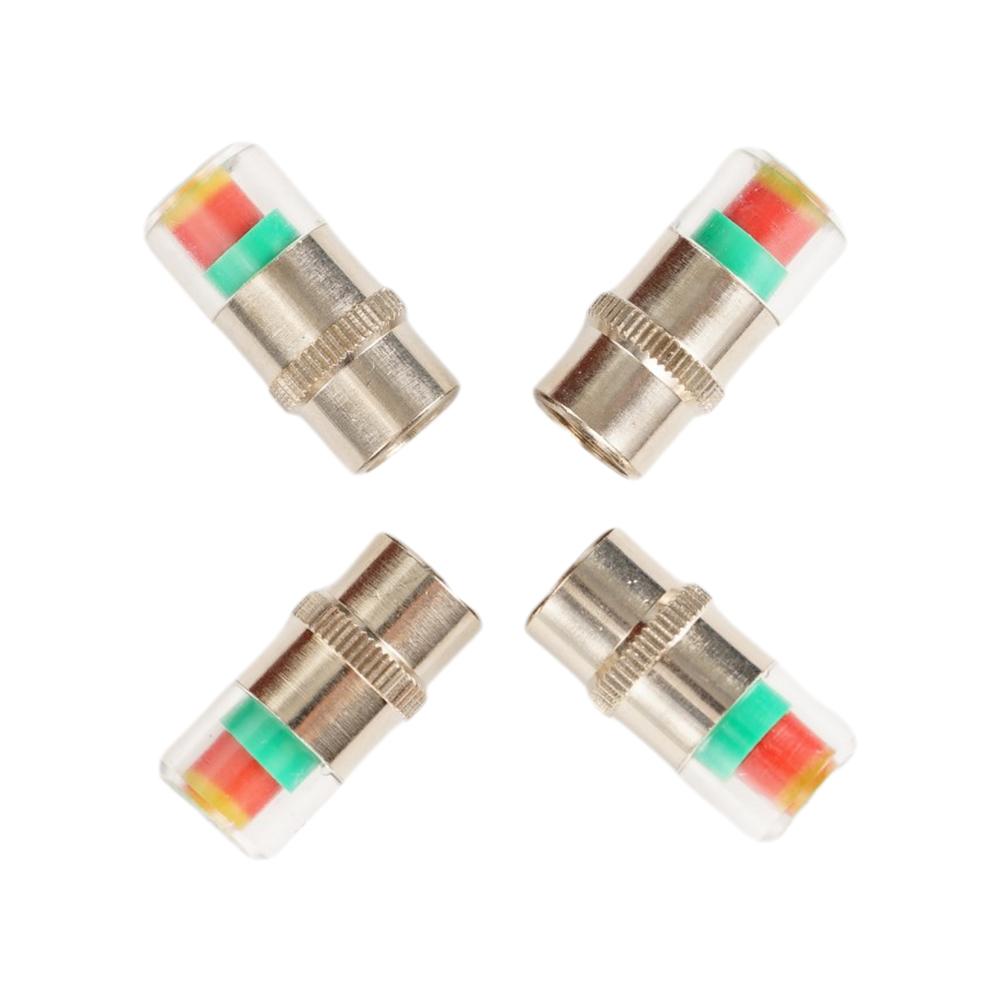 4-delige autobandenspanningsindicator Bandenspanningsmeter Indicator Alert Monitoring Ventieldop Sensor Externe klepdetectie