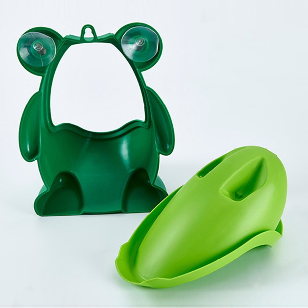 Portable Ergonomic Children Boy Kids Toilet Training Children Potty Pee Urine Home Bathroom Frog Shape Toilet Urinal