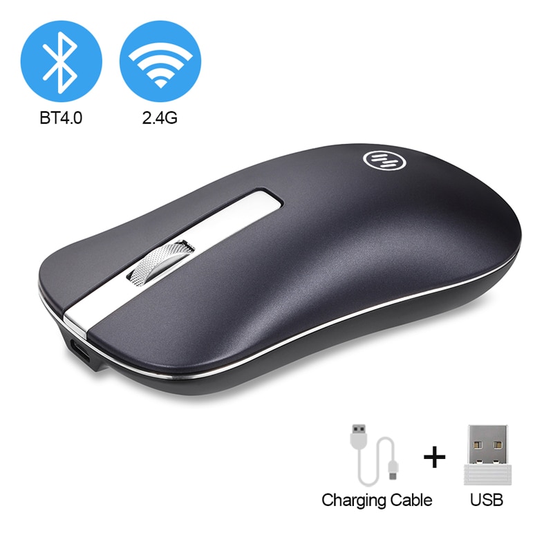 Bluetooth Draadloze Muis Stille Gaming Muis Oplaadbare Computer Muis Draadloze 2.4Ghz Ergonomische PC Muizen USB Mause voor Laptop