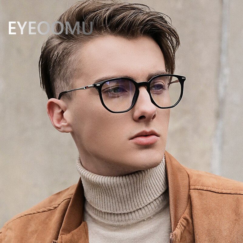 Eyeoomu retro vintage pyöreä kehys oversized anti blue light lasit klassinen iso tyyli sininen säteet unisex tietokoneen valo silmälasit