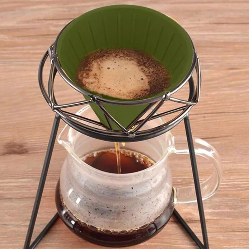 Kleurrijke V60 Koffie Drip Filter Cup Barista Silica Omkeerbare Opvouwbare Buiten 1-2 Mensen Koffie Druppelaar Filter Cup