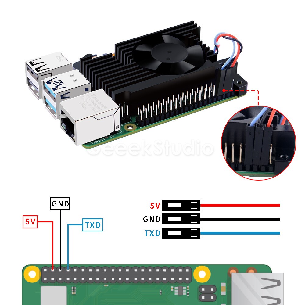 Raspberry Pi 4 Adjustable Speed Fan Armor Lite Heatsink CNC Extreme Cooling Fan PWM Heatsink Kit For Raspberry Pi 4B