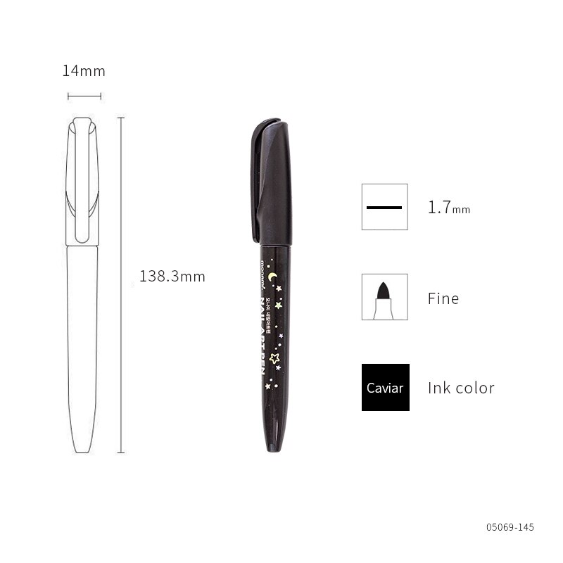 8 farger neglelakk tusjpen monami 1.7mm finne ikke-fast hjem diy markeringsmaling dekorasjon koreansk papirvarer jente  a6472